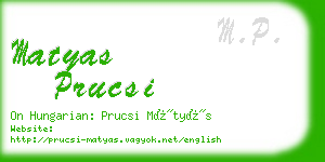 matyas prucsi business card